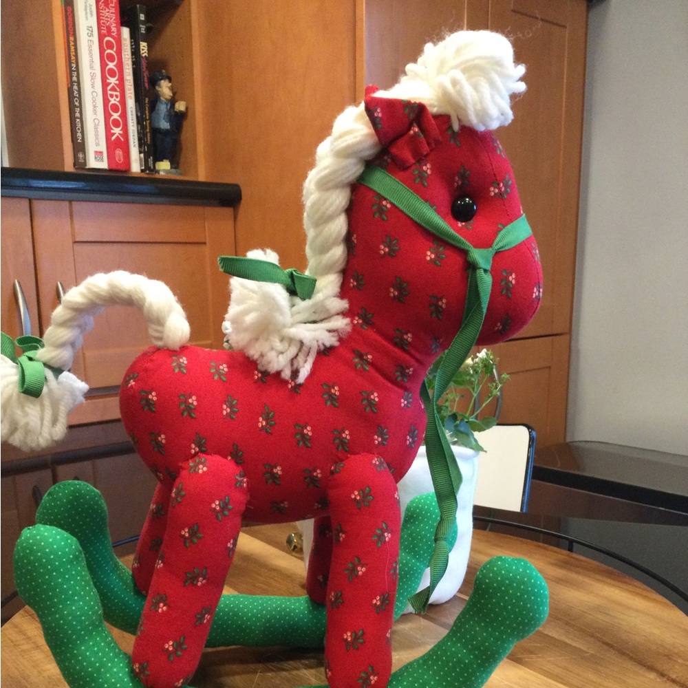 Red Fabric Rocking Horse